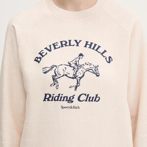 🐎🐎🐎 Sporty & Rich sweatshirt BEVERY HILLS Riding Club Soft XL NEW WITH TAG